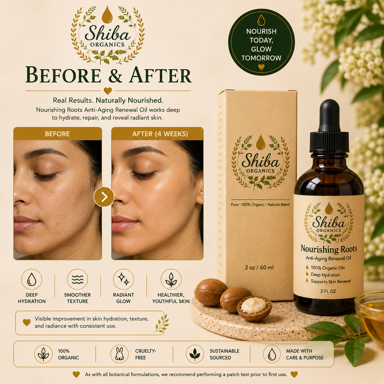 Nourishing Roots - Lightweight Facial Oil to Seal Hydration & Lock in Radiance