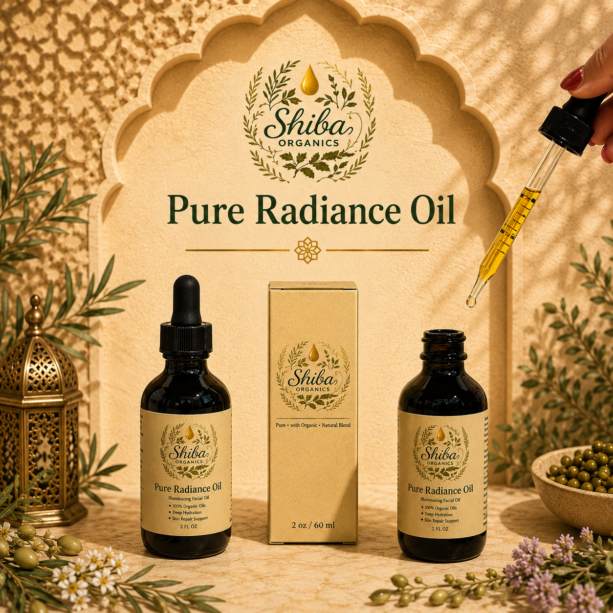 Pure Radiance - Lightweight Botanical Facial Oil for Hydration & Natural Glow