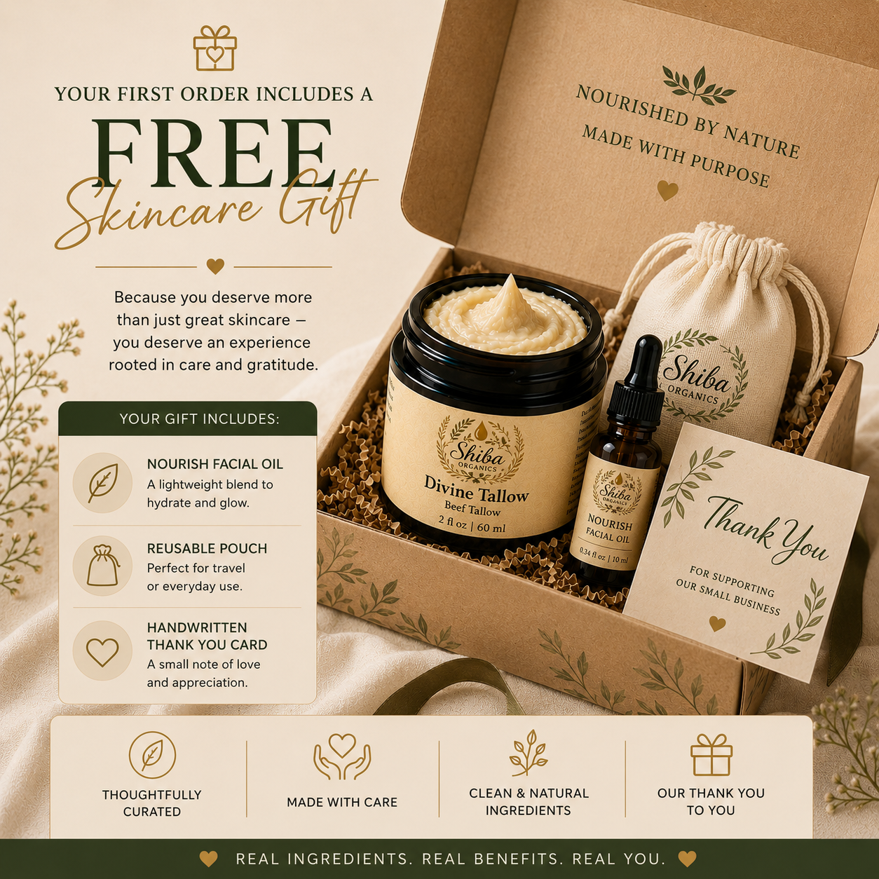 Divine Tallow -Whipped Beef Tallow Moisturizer for Deep Hydration & Skin Glow