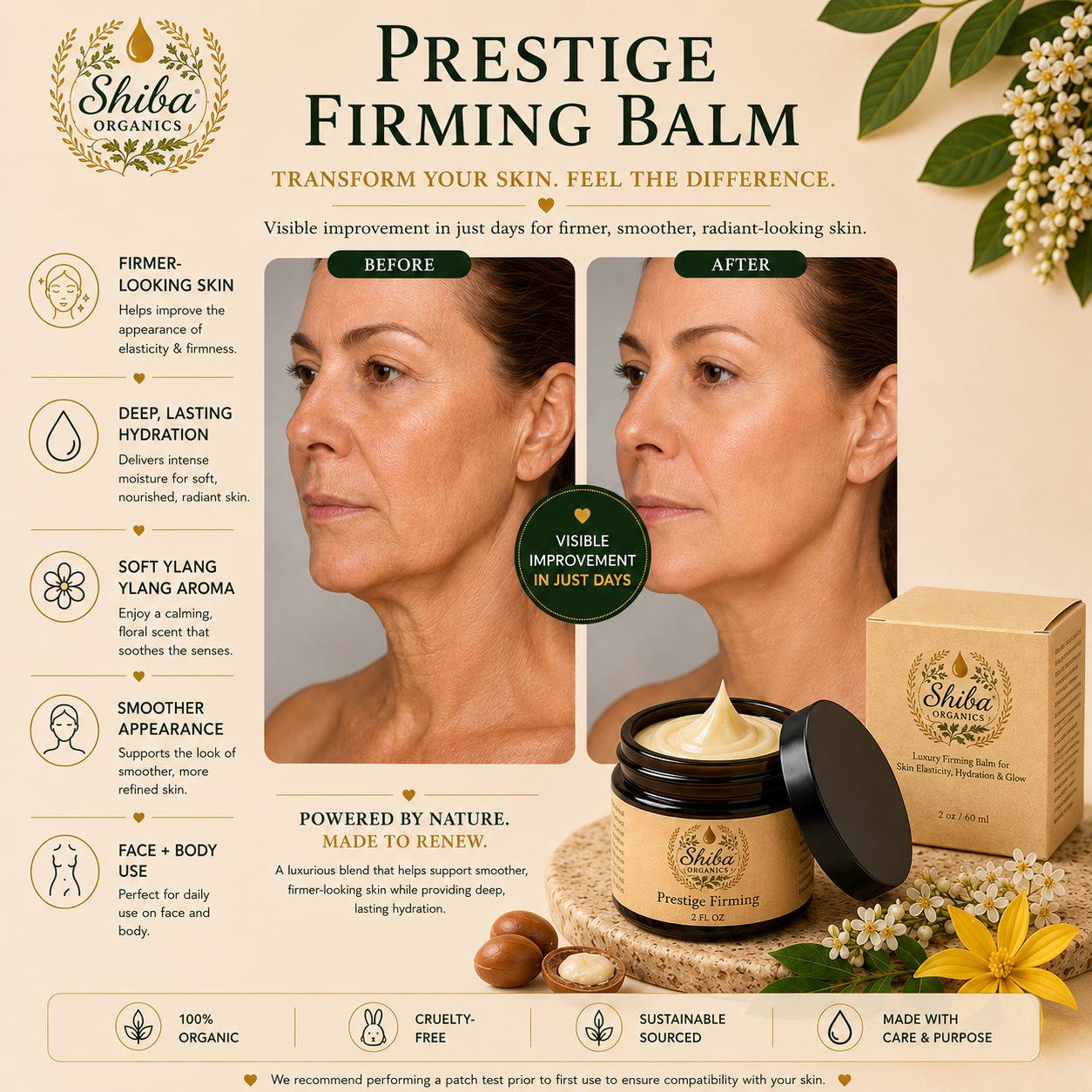 Prestige Firming -Luxury Firming Balm for Skin Elasticity, Hydration & Glow