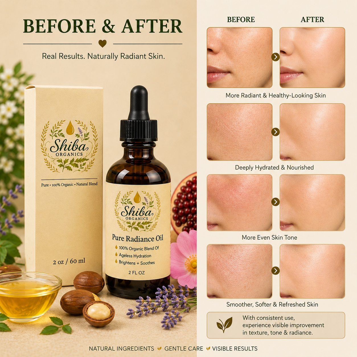 Pure Radiance - Lightweight Botanical Facial Oil for Hydration & Natural Glow