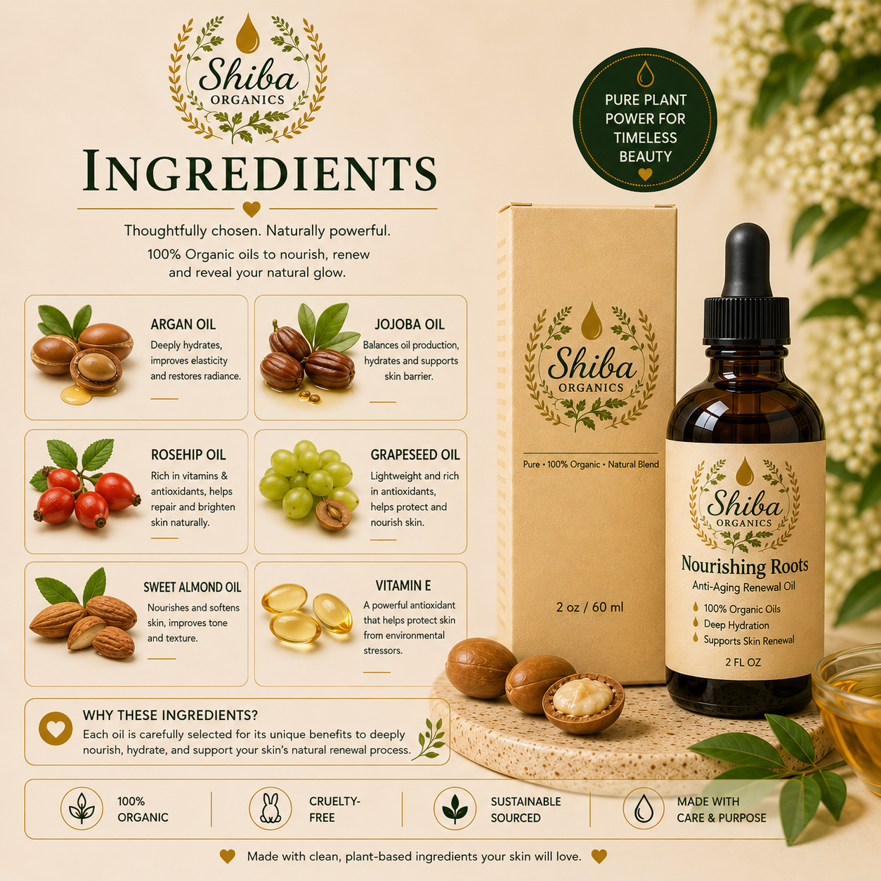 Nourishing Roots - Lightweight Facial Oil to Seal Hydration & Lock in Radiance
